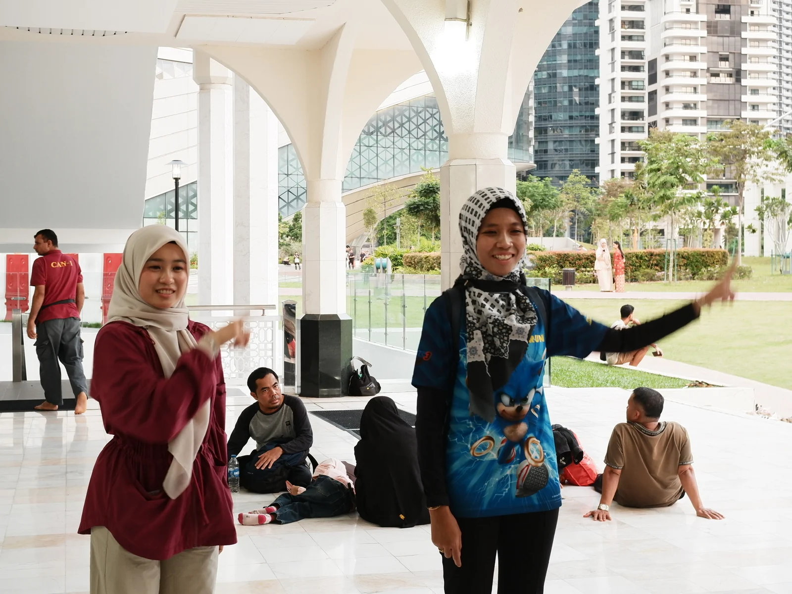 Participants moving together during a WANITA ITU activity